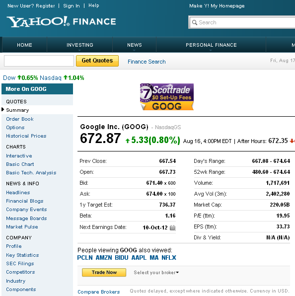 download yahoo stock quotes